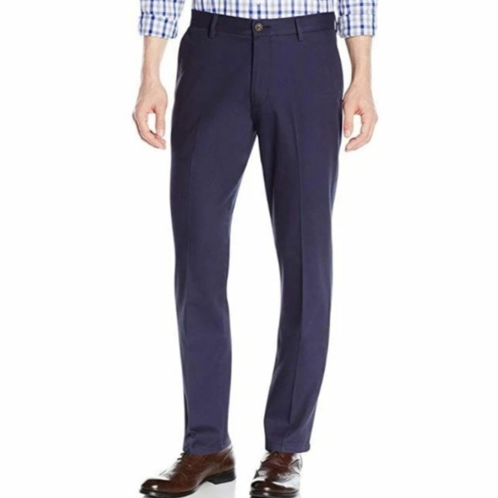 GoodThreads Men's Straight Fit Wrinkle Free Comfort Stretch Dress Chinos 34x29
